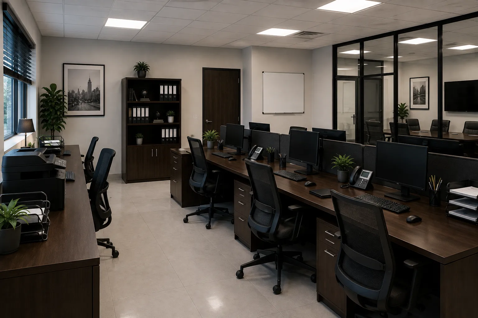 AFCM operations office with coordination workstations